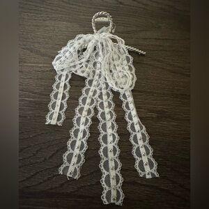NWT Free People Lace Studded Hair Clip in White